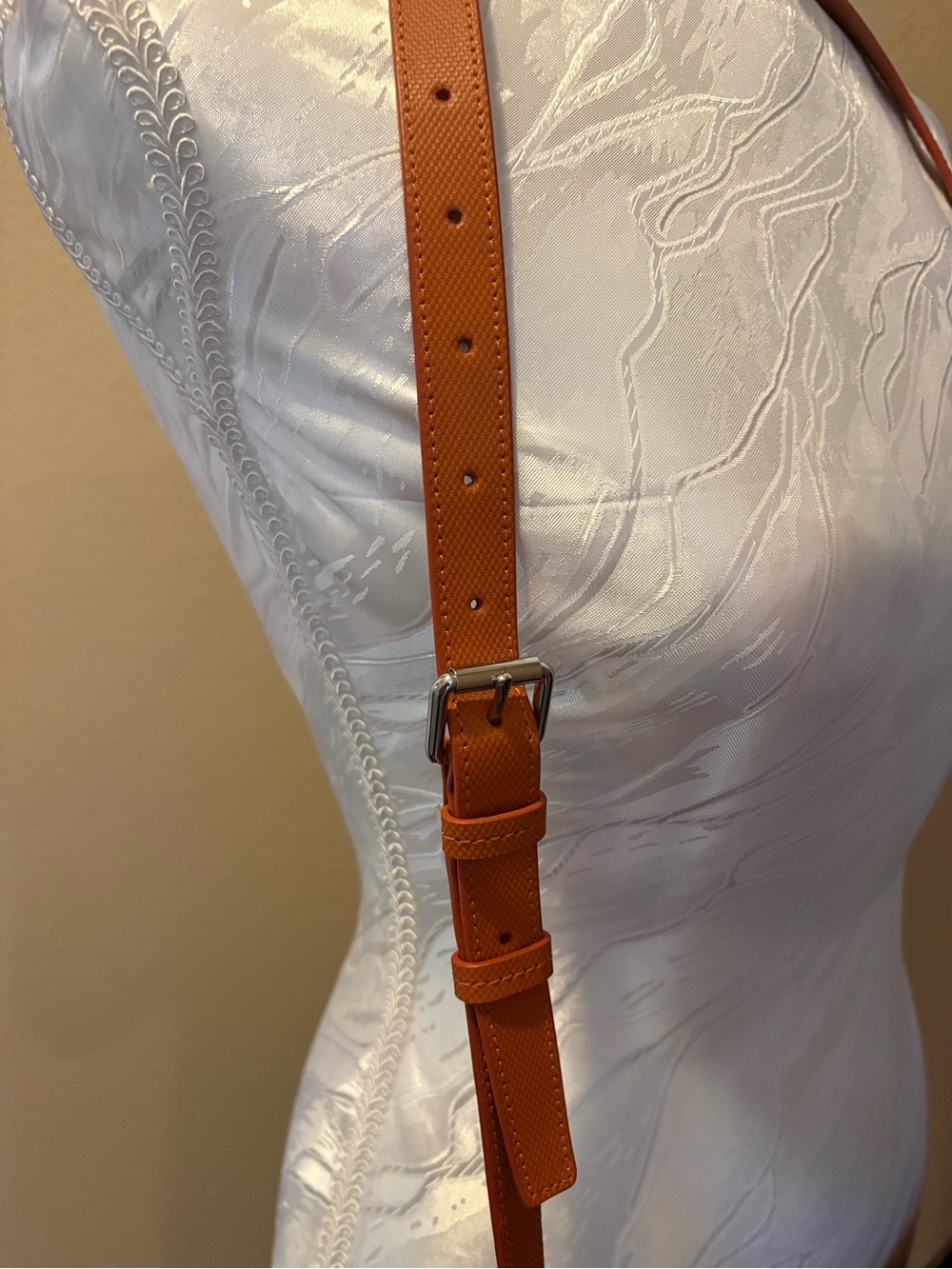 Tumi Yellow w Orange Trim Leather Crossbody Tablet Case Tan Adjustable Strap - Picture 7 of 14